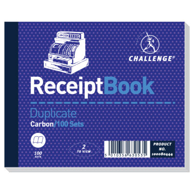 Challenge 105x130mm Dup Receipt Book PK5