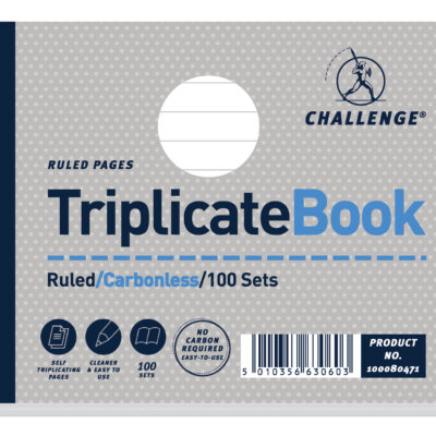Chall Triplicate Book Ruled 100 Sets PK5