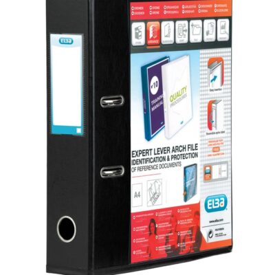 Elba Vision Lever Arch File A4 70mm BK