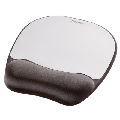 Memory Foam Mouse Pad Wrist Rest Silver