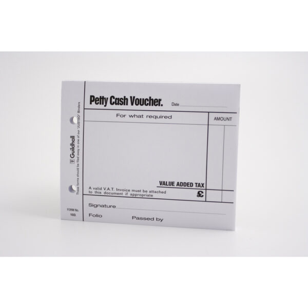 Ghall Petty Cash Voucher Pad WT PK5