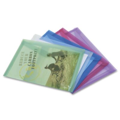 Eco Popper Wallet A4 assrtd colours PK5