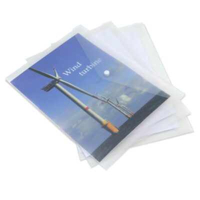 Eco Popper Wallet A4 Clear Pack 5