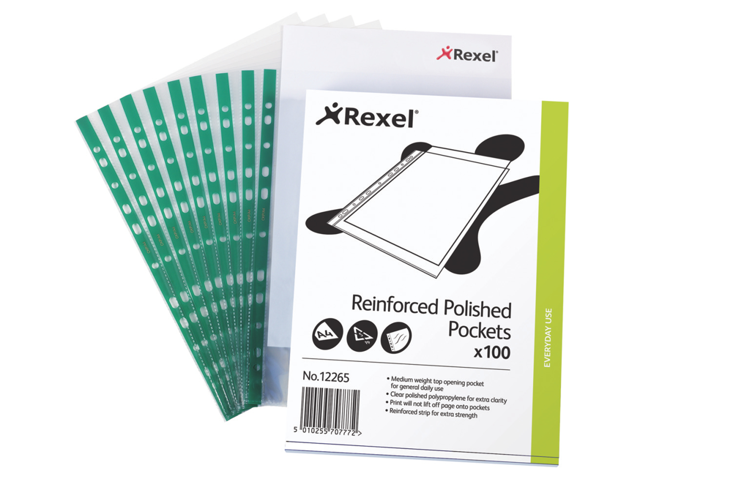 Rx Reinforced Top Open Pock A4 CL PK100