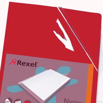Rexel Nyrex Folder Cut Flush A4 RD PK25