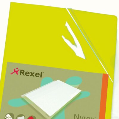 Rexel Nyrex Folder Cut Flush A4 YL PK25