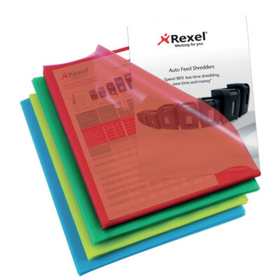 Rexel Cut Flush Folder A4 Asst PK100