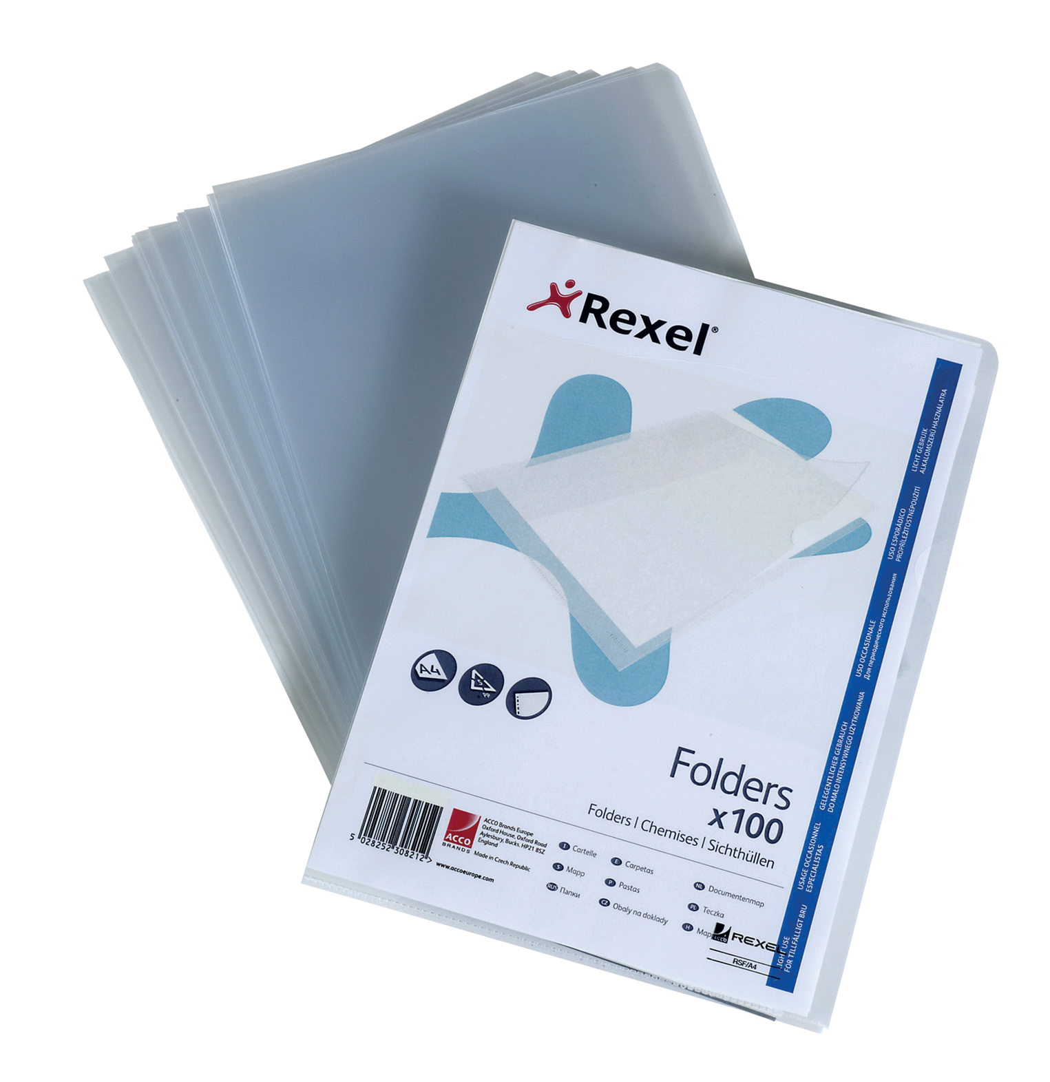 Rx SuperFine Folders A4 Clear PK100