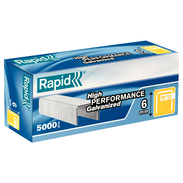 Leitz Rapid Galvanised Staples 6mm 13/6