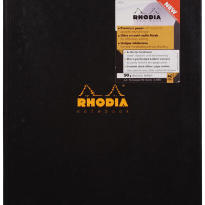 Rhodia A4 Hback Casebnd Ntbk 96sh PK3