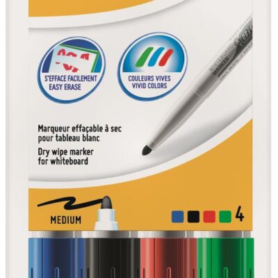 Bic Velleda Marker 1741 Astd PK4