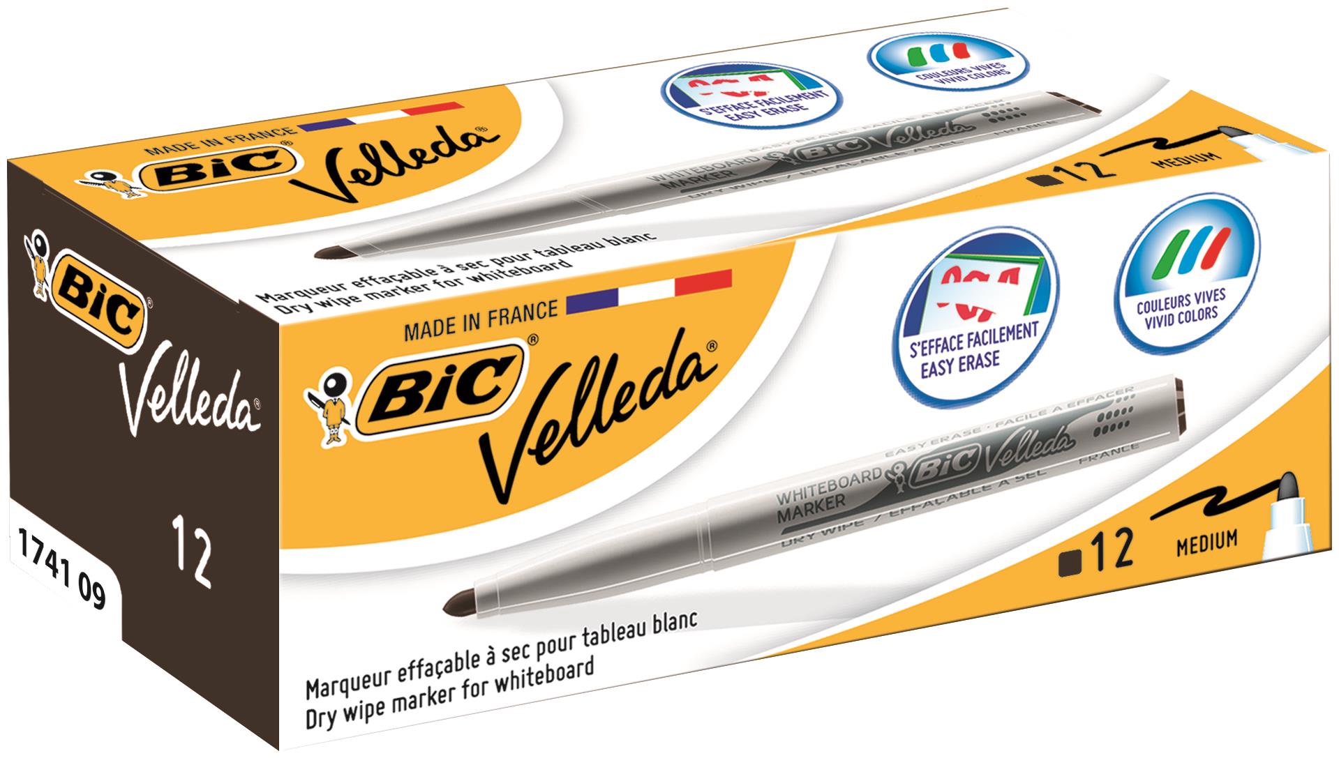 Bic Velleda Marker 1741 BK PK12