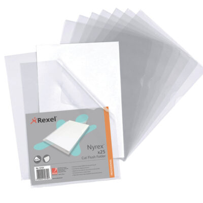 Rx Nyrex Folder Cut Flush A4 Clear PK25