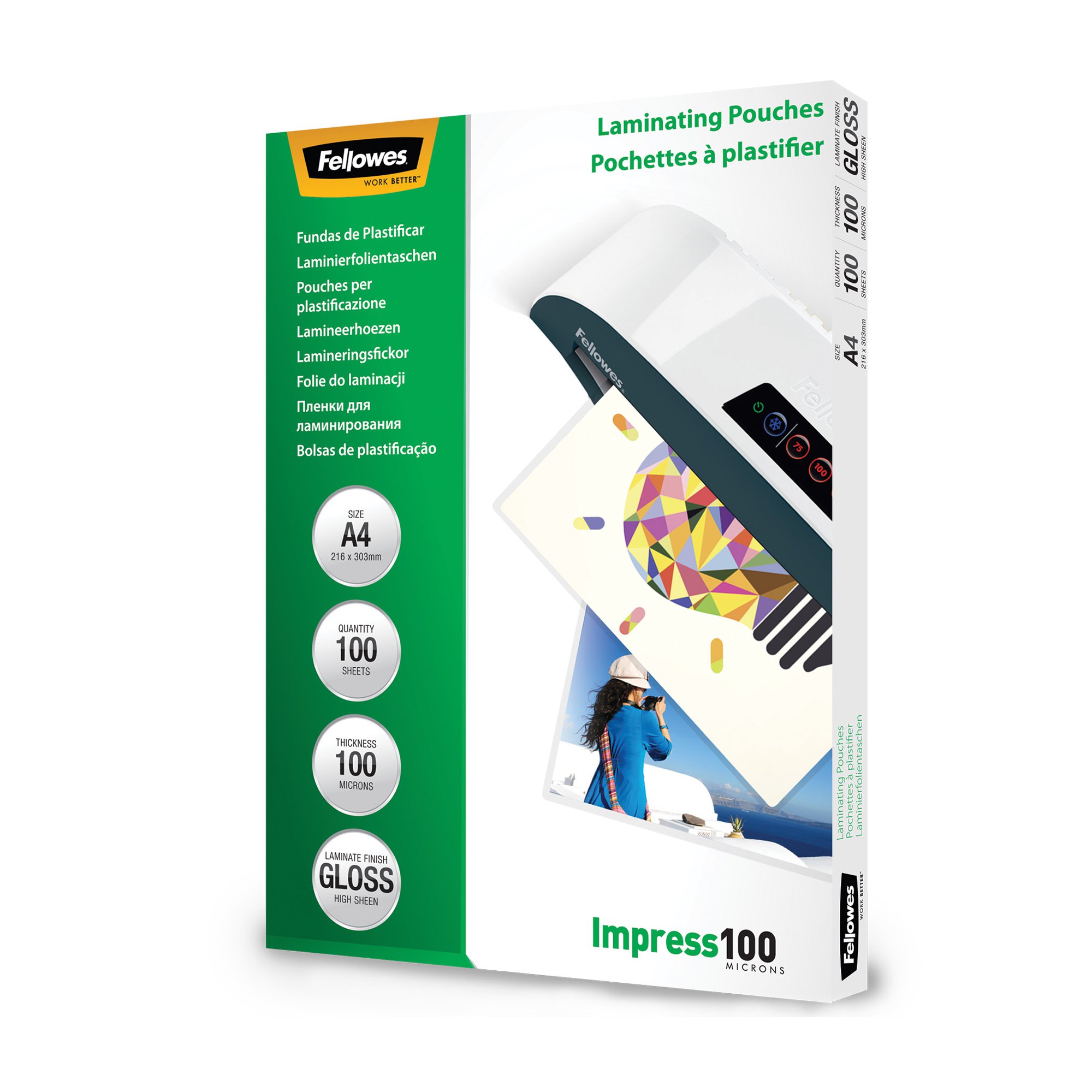 Laminating Pouch A4 2x100 micron (PK100)