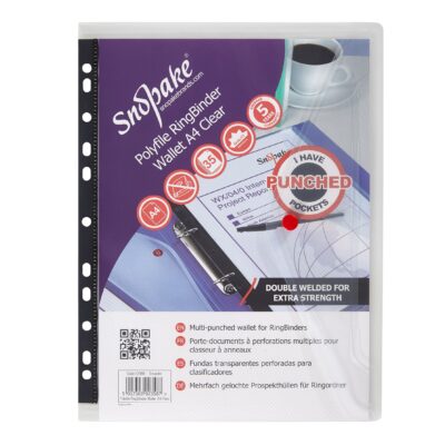 Ring Binder Wallet A4 CLR PK5