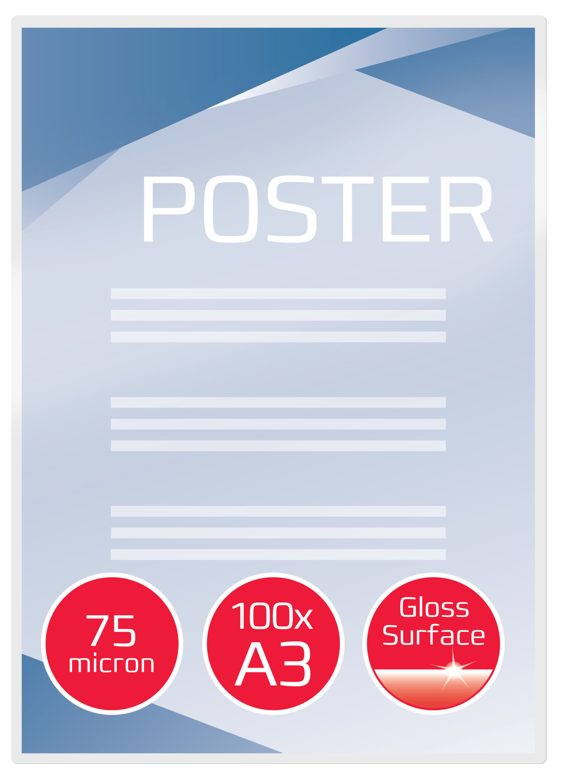 GBC Laminating Pouch A3 2x75 mic PK100