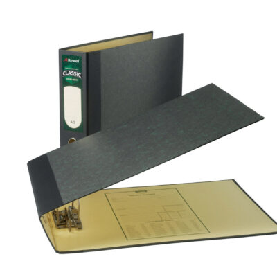 Rexel Lever Arch Oblong A3 BlackGreen