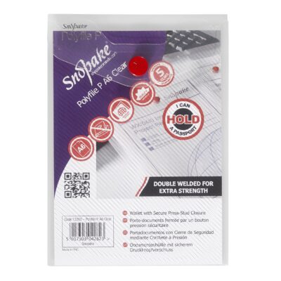 Polyfile Portrait Wallet A6 CLR PK5