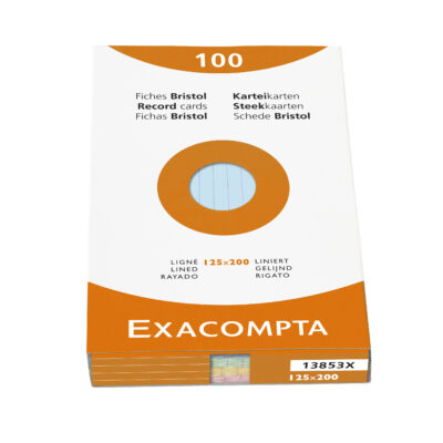 Exacompta Record Cards Lined125X200MM AS