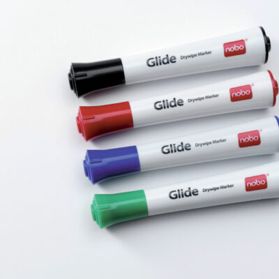 Nobo Glide Drywipe Markers Assorted PK4
