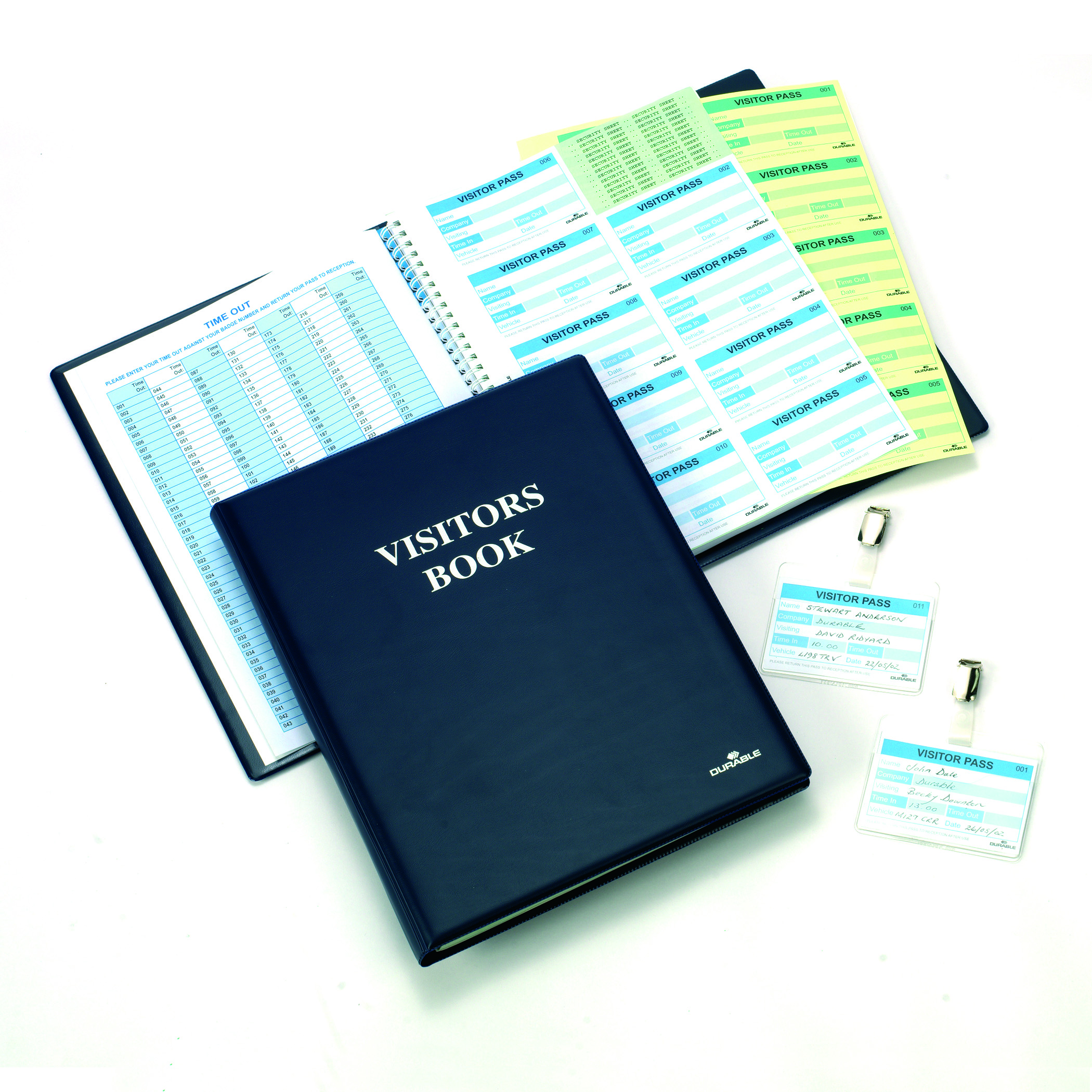 Visitor Book 300 with 100 Badge Refill 6