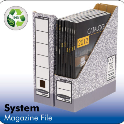 System A4 Magazine File Grey PK10