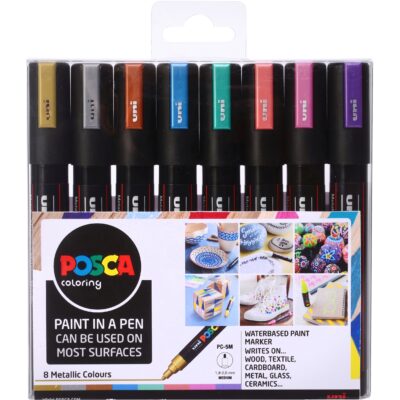 Posca PC-5M Paint Mrkr Asst Metali PK8
