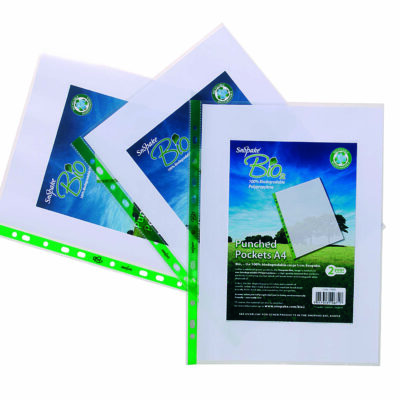 Bio2 Punched Pockets A4 CLR PK100