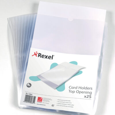Rx Top Opening Card Holder A4 Clear PK25