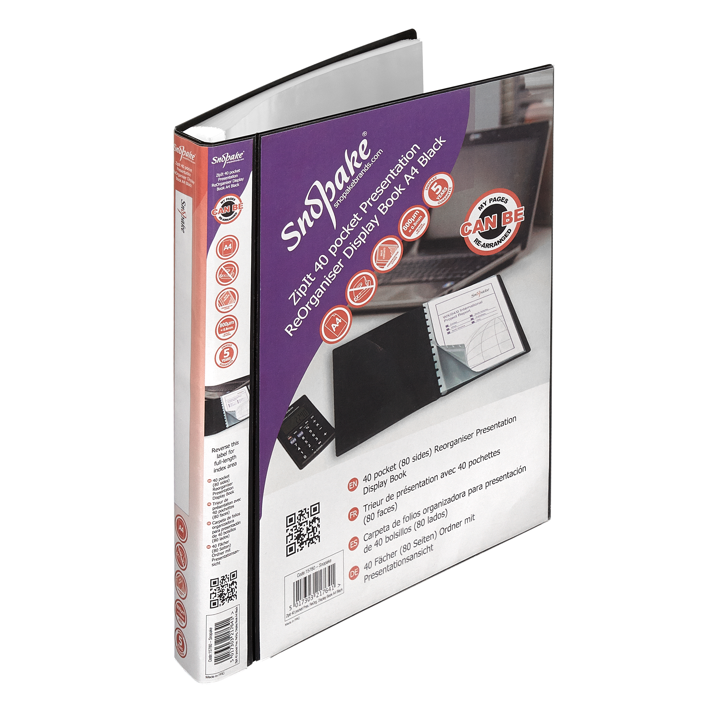 40pkt Organiser Display Book A4 BK