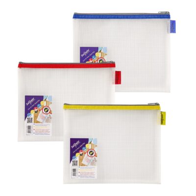 EVA Mesh Zippa Bag A5 Assorted PK3