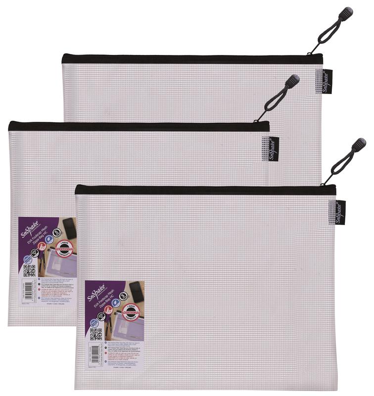 EVA Mesh Zippa Bag Flscp Black PK3