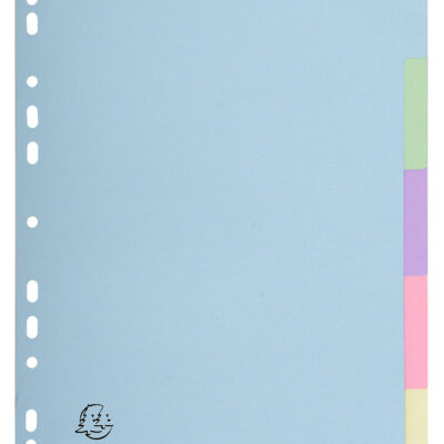 Exacompta 5 Part Coloured Plain Dividers