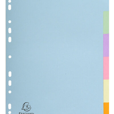Exacompta 6 Part Coloured Plain Dividers