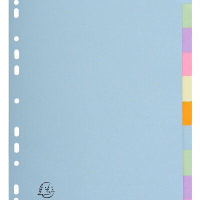 Exacompta 10Part Coloured Plain Dividers