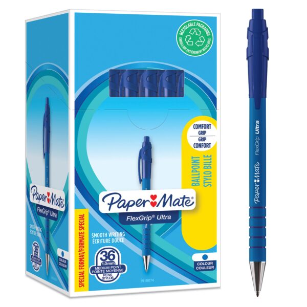 PaperMate Flexgrip Ultra BL PK30+6