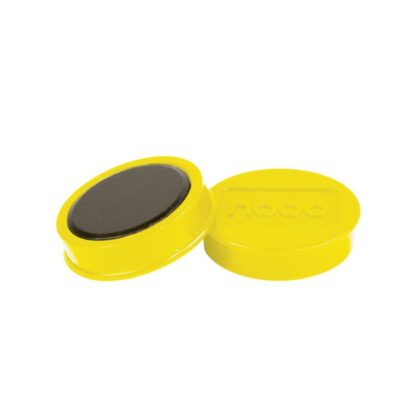 Nobo Whiteboard Magnets 38mm Yellow PK10