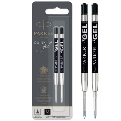 Parker Quink Gel Med Tip BK PK2