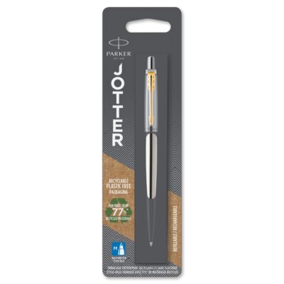 Parker Jotter Steel Gold Trim Bl
