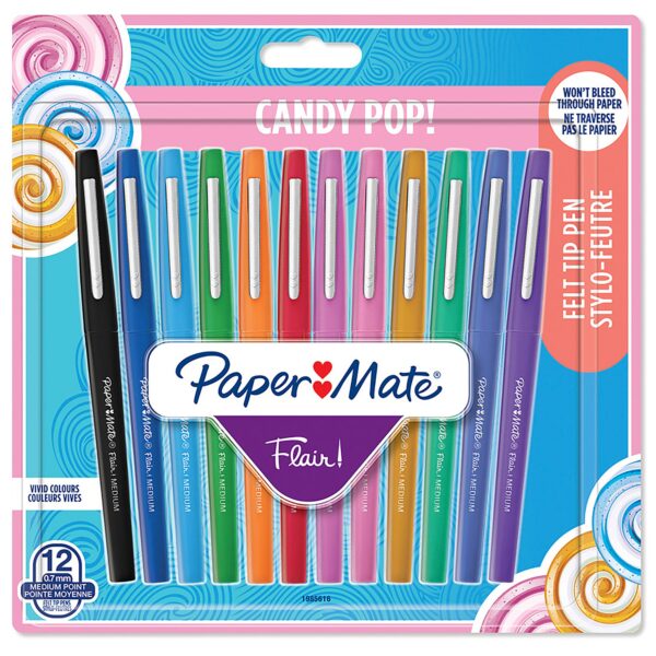 Papermate Flair Candy Pop Med PK12