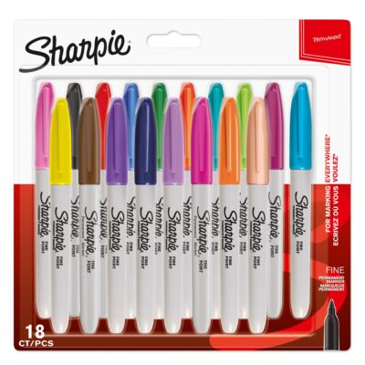 Sharpie Permanent Fine Mrkr Asst PK18