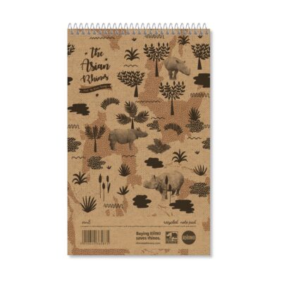 Save the Rhino Recycld Spiral NBook PK10