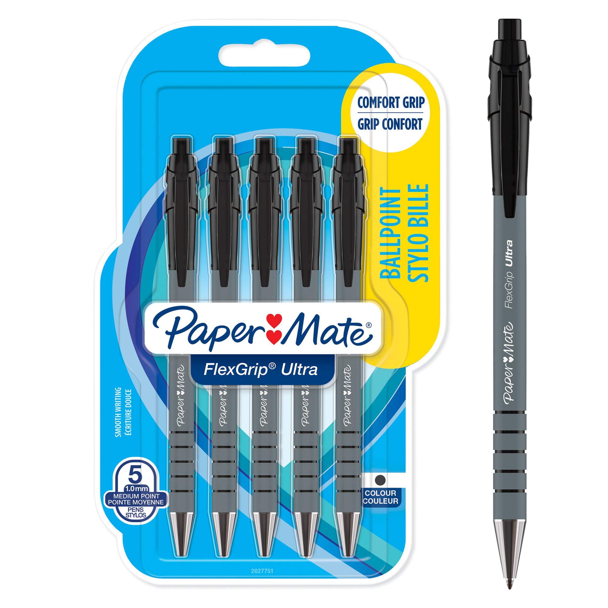 Paper Mate Flexgrip BP Med BK PK5