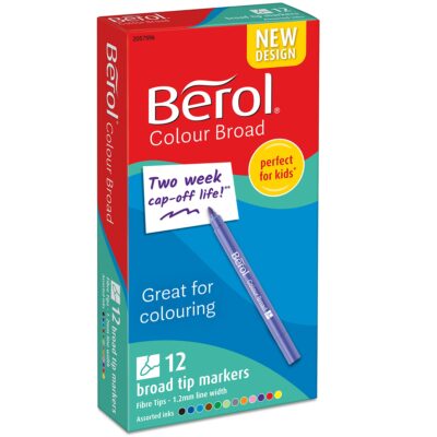 Berol Colr Broad Fibre Tip ATD PK12