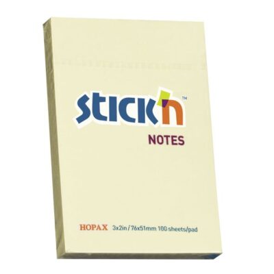 ValueX Sticky Notes 76x51mm Yellow PK12