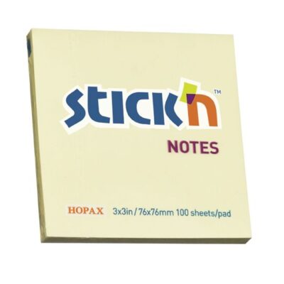 ValueX Sticky Notes 76x76mm Yellow PK12