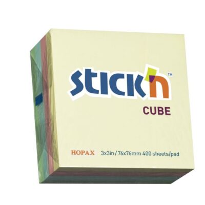 ValXSticky Notes Cube76x76mm Pastel Astd