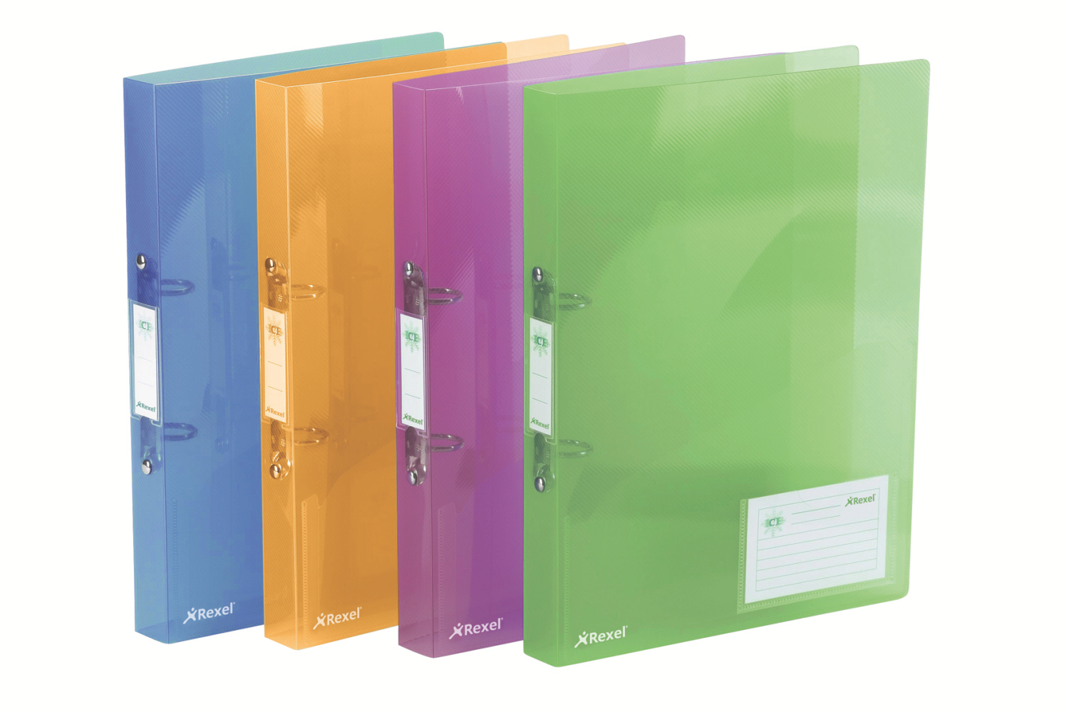 Rexel A4 ICE 2R Binder 25mm Asst PK10