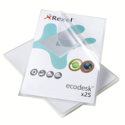 Rexel Ecodesk L Folders A4 Clear PK25