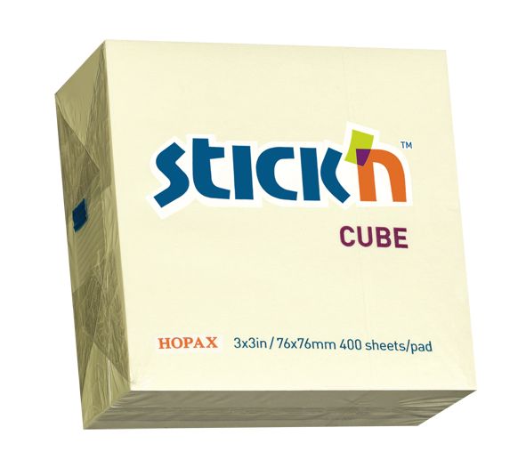 ValX Sticky Notes Cube 76x76mm Pastel YL